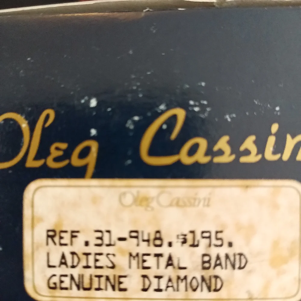 Oleg Cassini Vintage NIB genuine diamond watch two toned gold and silver